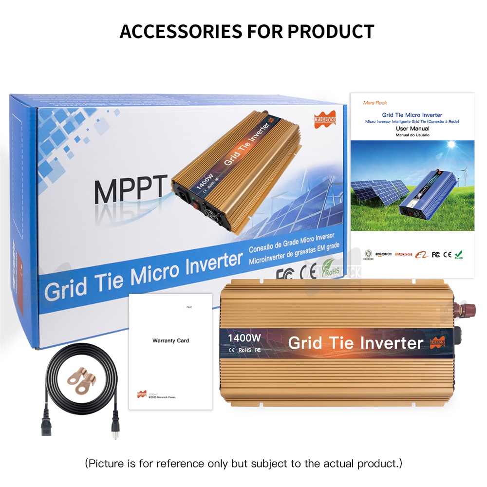 Micro Inverter 1400W Solar Grid Tie - محول طاقة شمسية صغير متصل بالشبكة