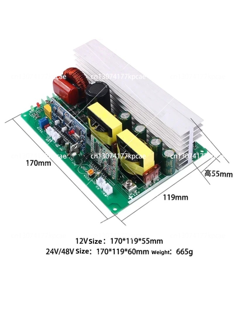 Pure Sine Wave Inverter Board 24V 48V - محول طاقة نقي بتردد موجي جيبي