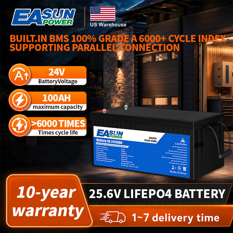 Grid Tie Inverter Limiter 2000W - بطارية ليثيوم أيون EASUN POWER 24