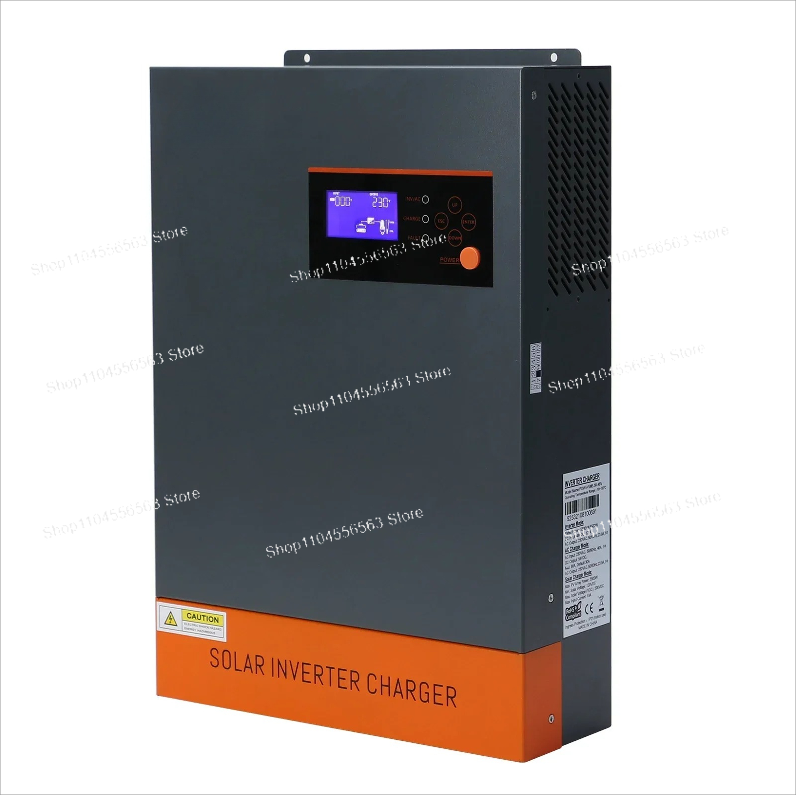 عاكس شمسي هجين 5.5KW 3 مراحل م - مراجعة Hybrid Solar Inverter 5.5Kw Mppt 48V وسعره
