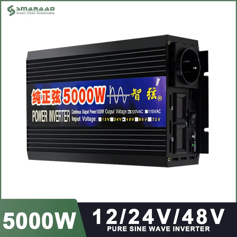 محول طاقة SMARAAD بقدرة 5000 و - مراجعة Pure Sine Wave Inverter 5000W 48V 220V وسعره