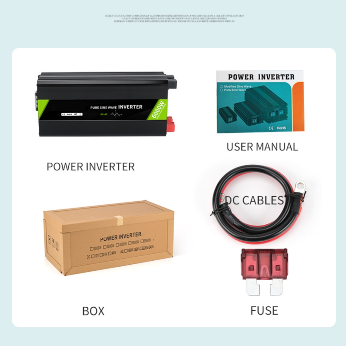 Myami 5000 واط 12 فولت 24 فولت - مراجعة Pure Sine Wave Inverter 5000W 48V 220V وسعره