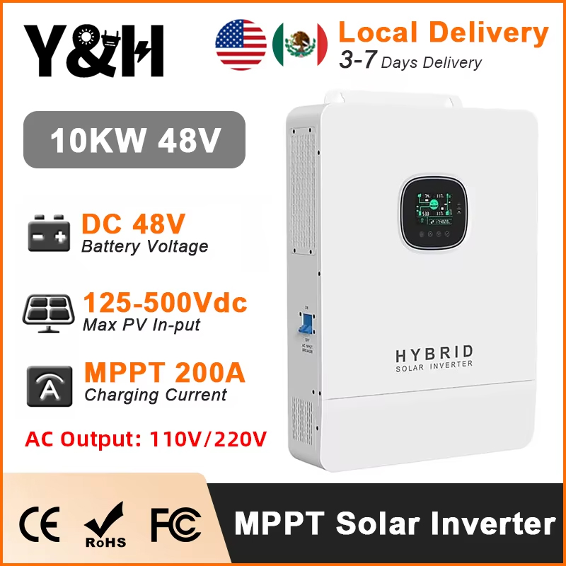 Y&H 10KW عاكس للطاقة الشمسية ا - مراجعة Split Phase Inverter 10Kw 110V 220V وسعره