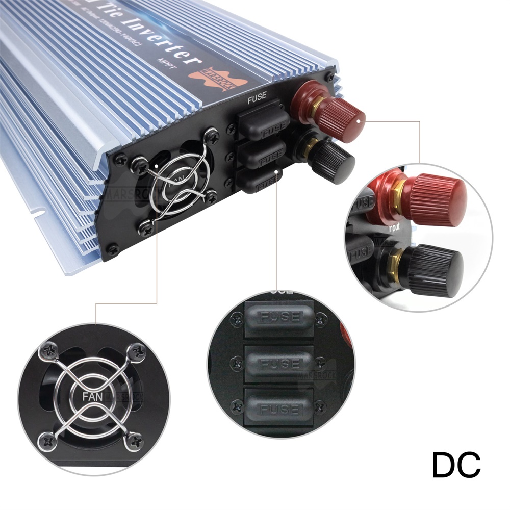 محول طاقة شمسية صغير متصل بالش - مراجعة Micro Inverter 1400W Solar Grid Tie وسعره