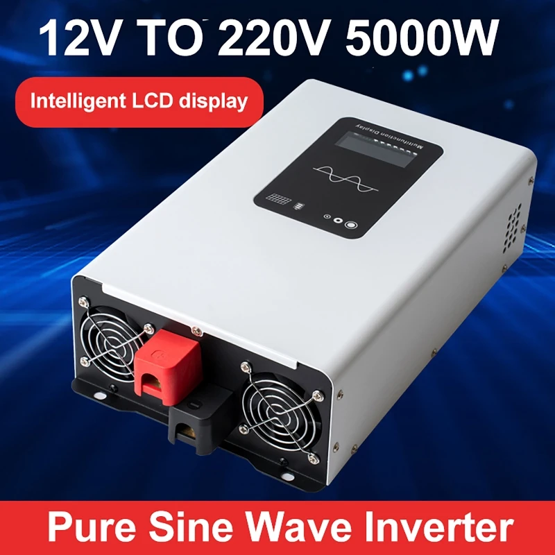 العاكس موجة جيبية نقية 3000 وا - مراجعة Pure Sine Wave Inverter 5000W 48V 220V وسعره