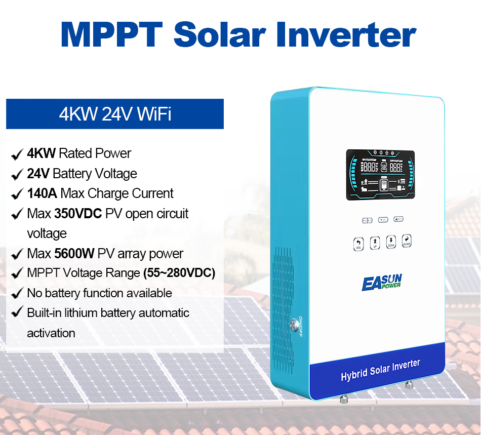 EASUN POWER عاكس شمسي 4000 واط - مراجعة Grid Tie Inverter Limiter 2000W وسعره